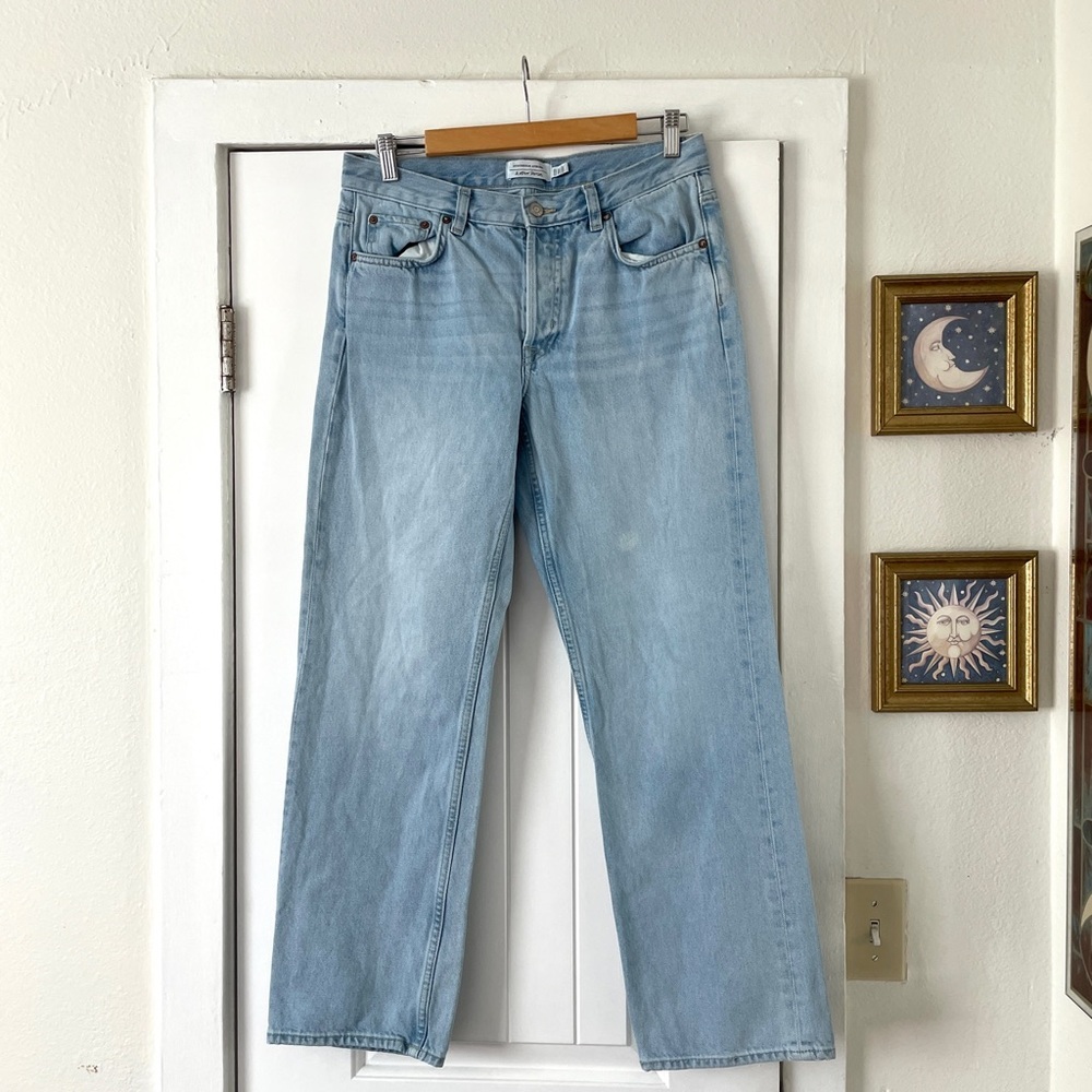 & Other Stories Light Blue Denim Pants Casual Straight Classic Western size 29